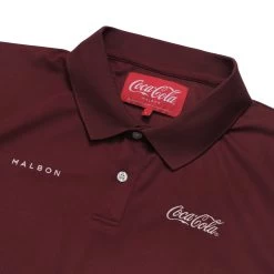 MALBON X COCA-COLA DRD PERFORMANCE PANELED PIQUE POLO -FootJoy Store M 8527 MAROON 2