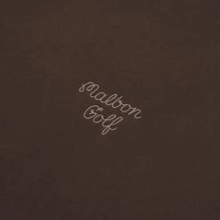 MALBON GOLF SCRIPT CREWNECK -FootJoy Store MalbonGolfGarmentDyedCrewneckBrown2