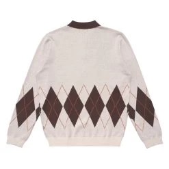 SELMA LONG SLEEVE KNIT POLO -FootJoy Store SelmaLongSleeveKnitPoloCream3