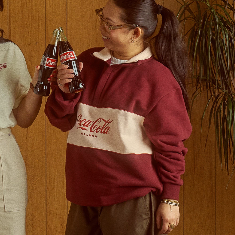 MALBON X COCA-COLA SPENCERIAN 1/4 ZIP FLEECE 4 MALBON X COCA-COLA SPENCERIAN 1/4 ZIP FLEECE - Image 2